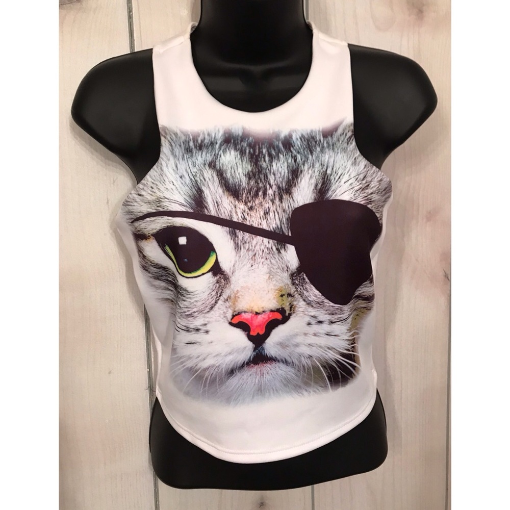 Pirate kitty crop top